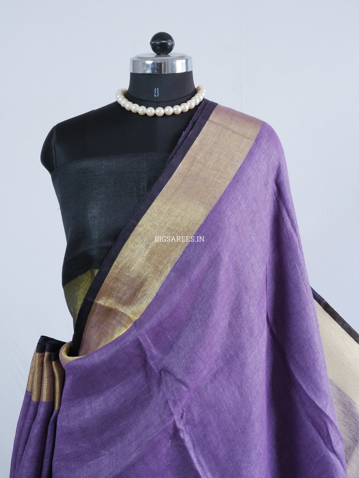 Pure Linen By Linen Saree With running Blouse