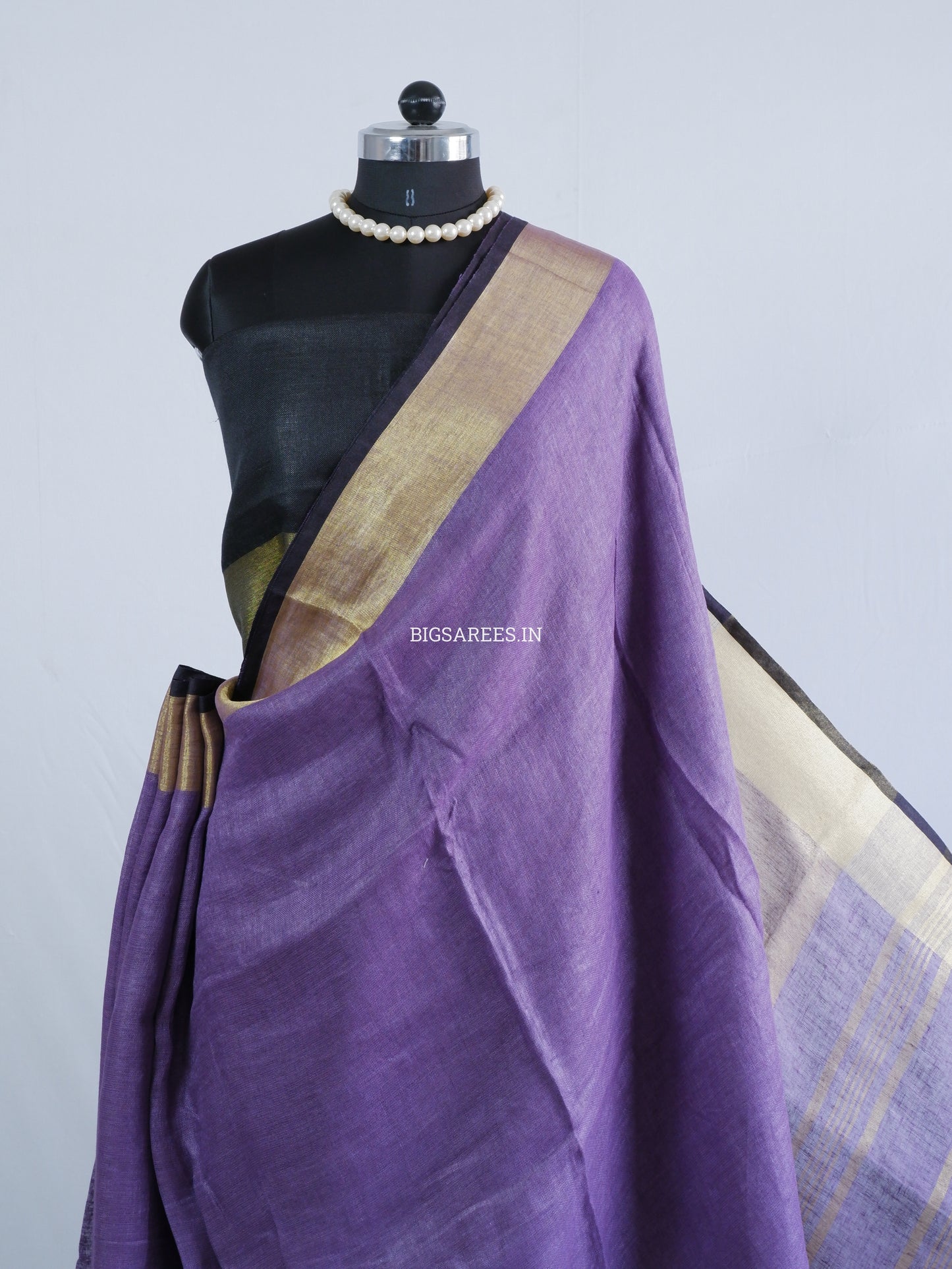 Pure Linen By Linen Saree With running Blouse