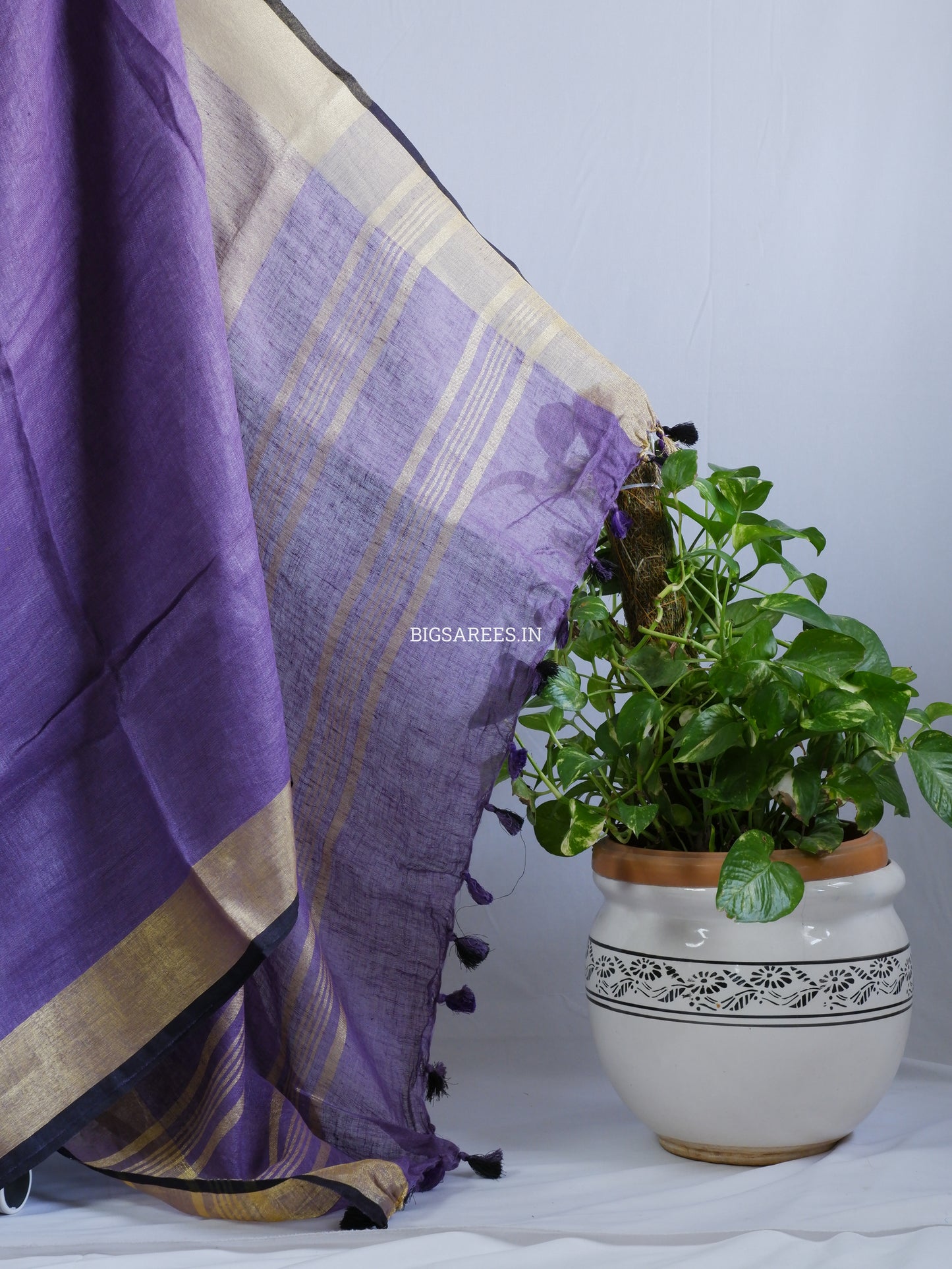 Pure Linen By Linen Saree With running Blouse