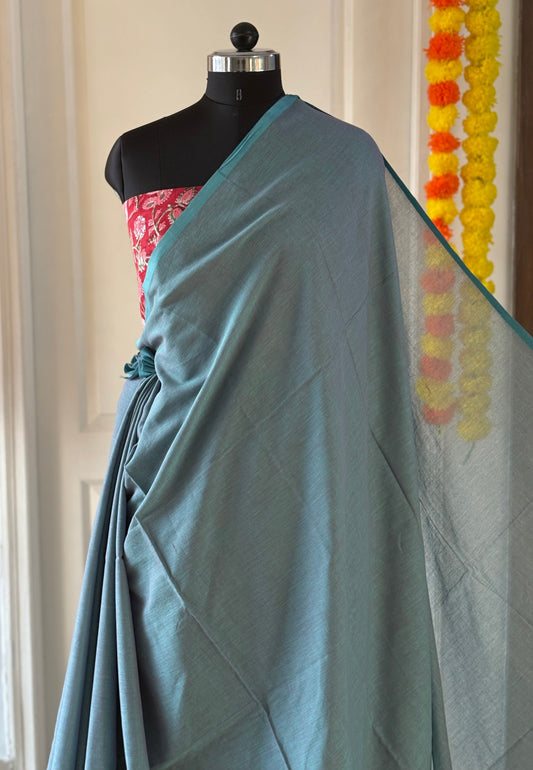 Pure Mul Cotton Saree - Cream