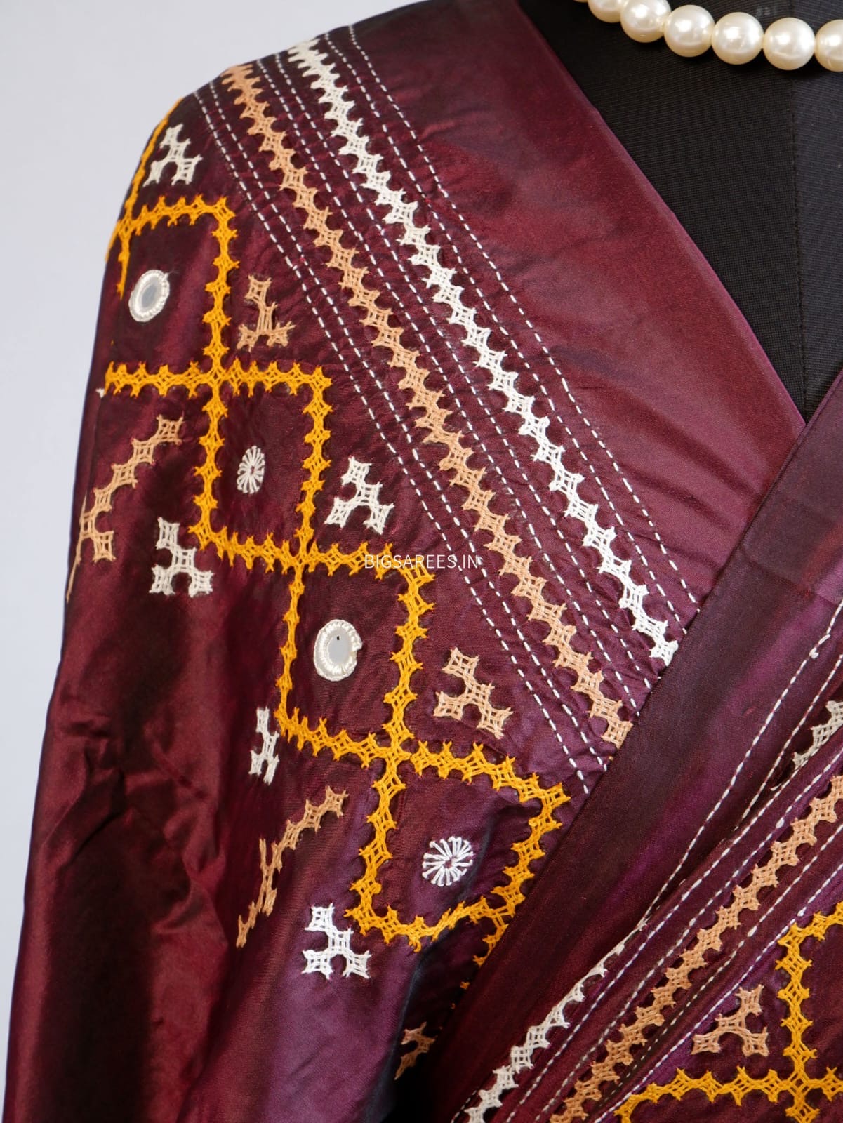 Kutch Work Art SIlk Saree