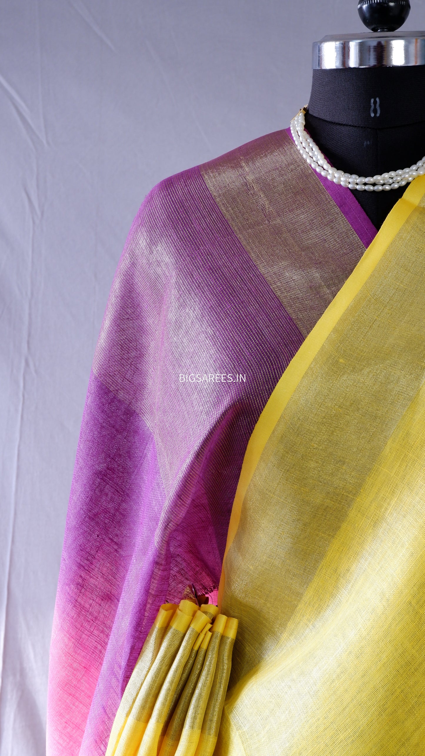 Premium pure Linen By Linen Saree