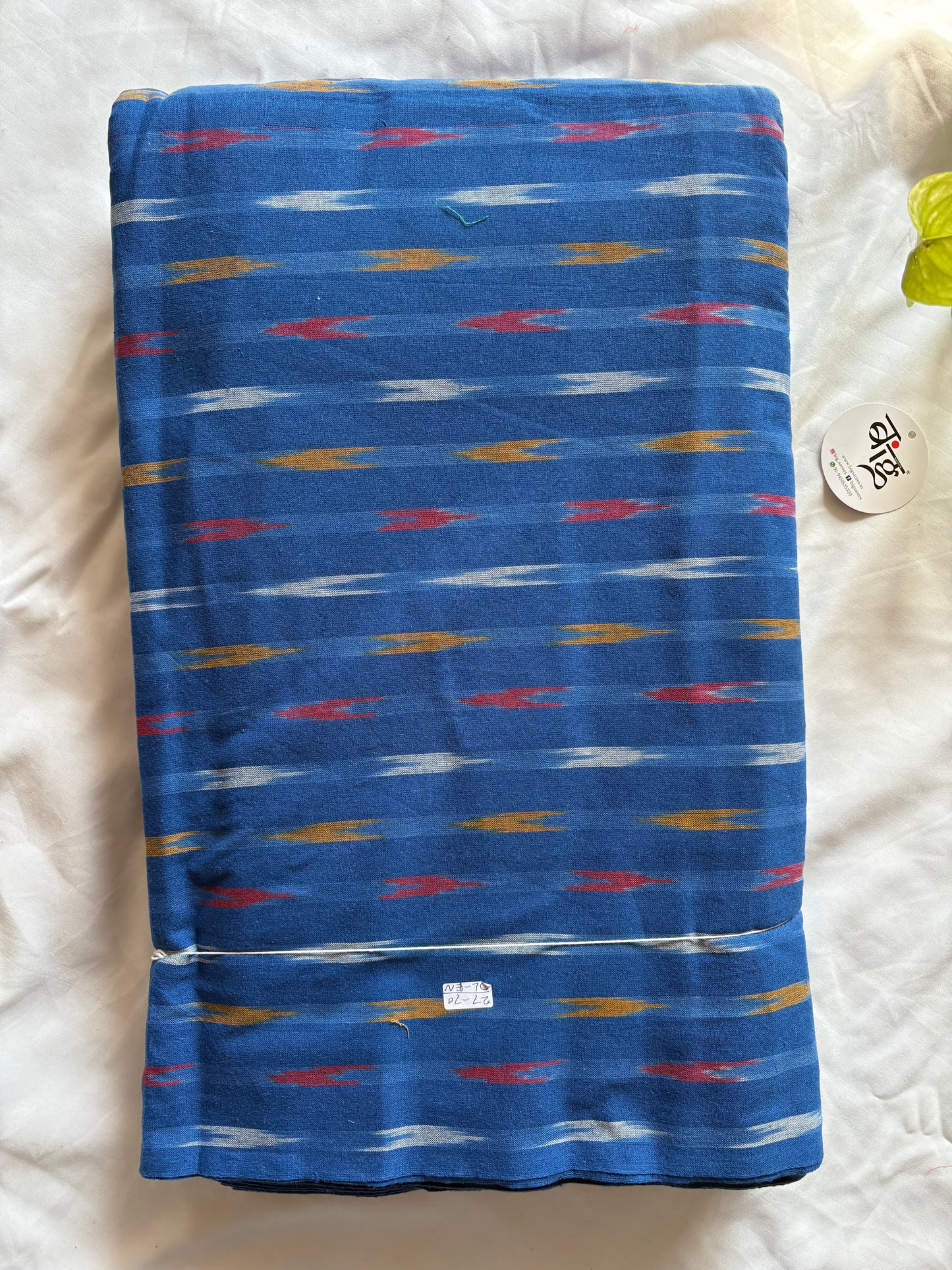 Ikkat woven pure Cotton running fabric