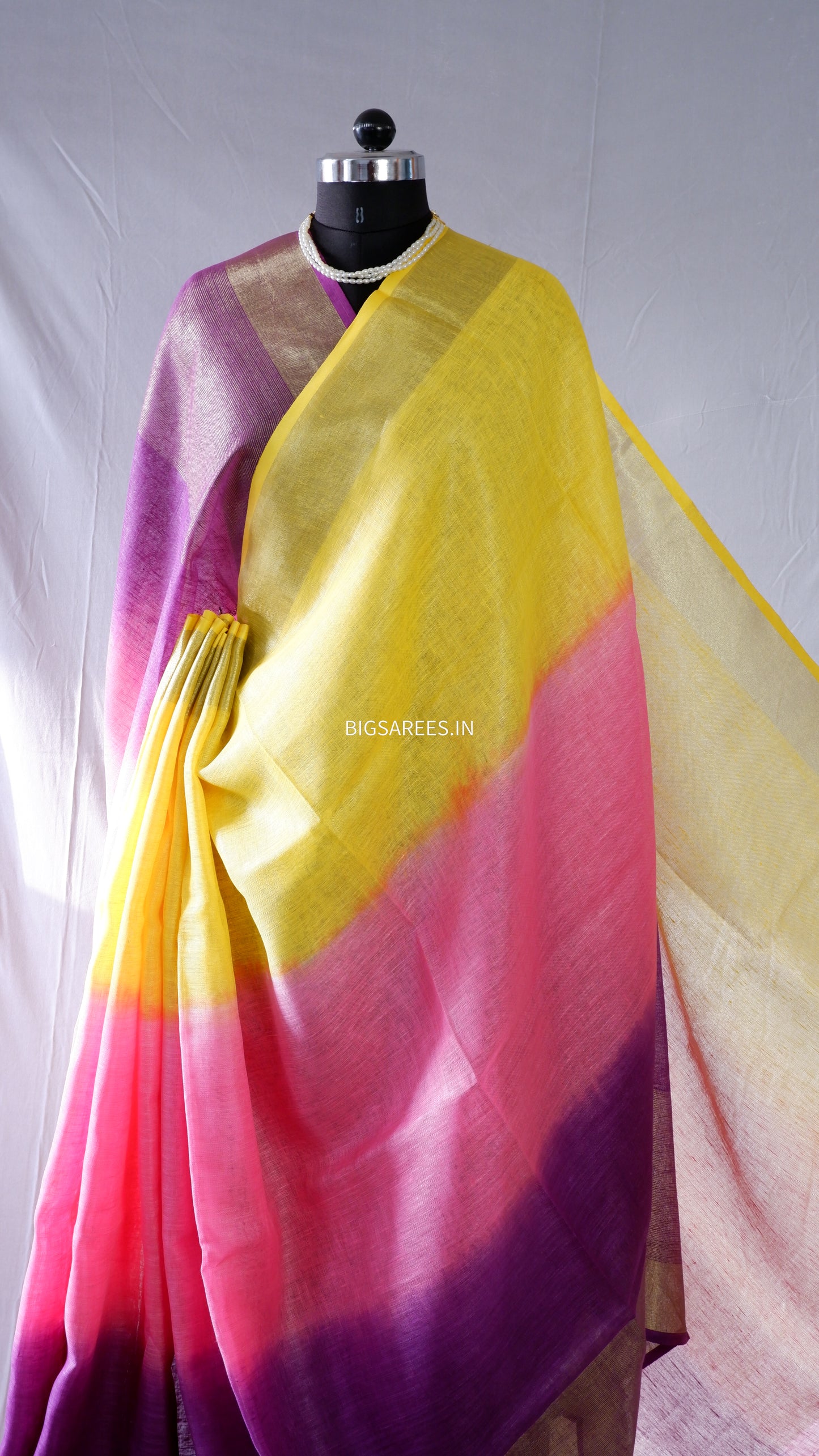 Premium pure Linen By Linen Saree