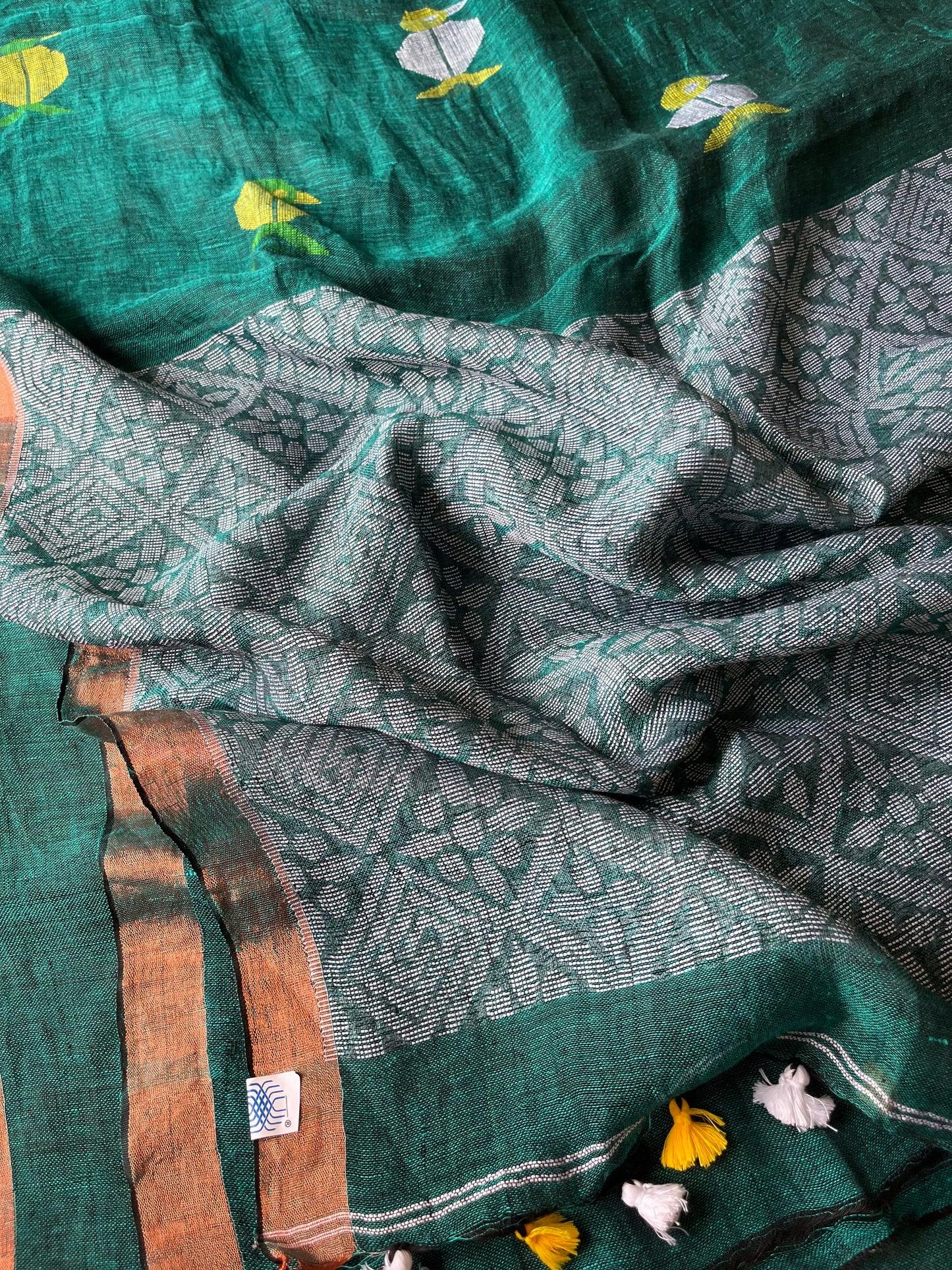 Linen By Linen Handloom Saree (Handloom Marked)