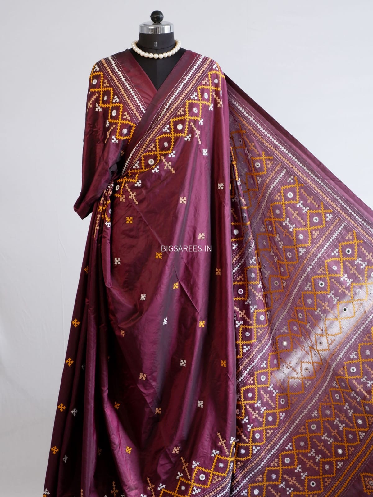 Kutch Work Art SIlk Saree