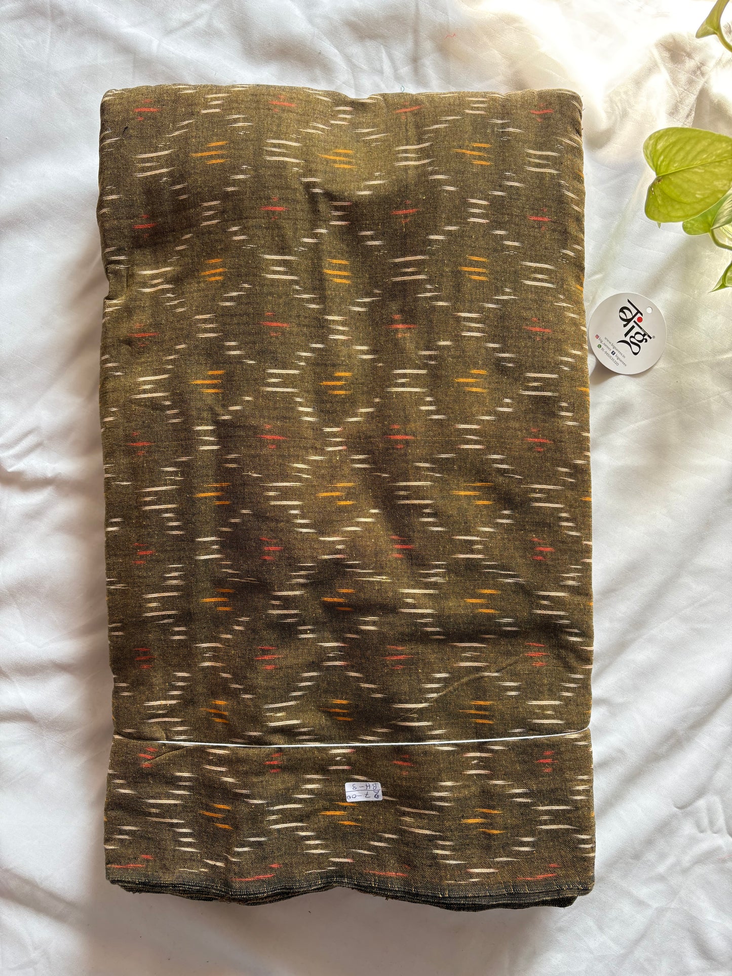 Ikkat woven pure Cotton running fabric