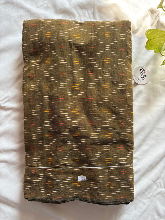 Ikkat woven pure Cotton running fabric