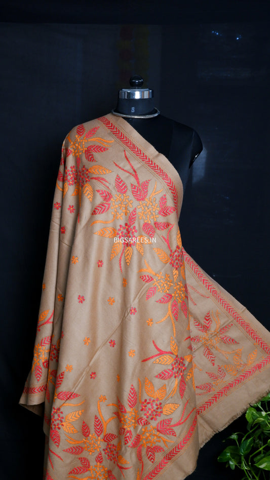 Kantha Hand Embroidered Warm Shawl