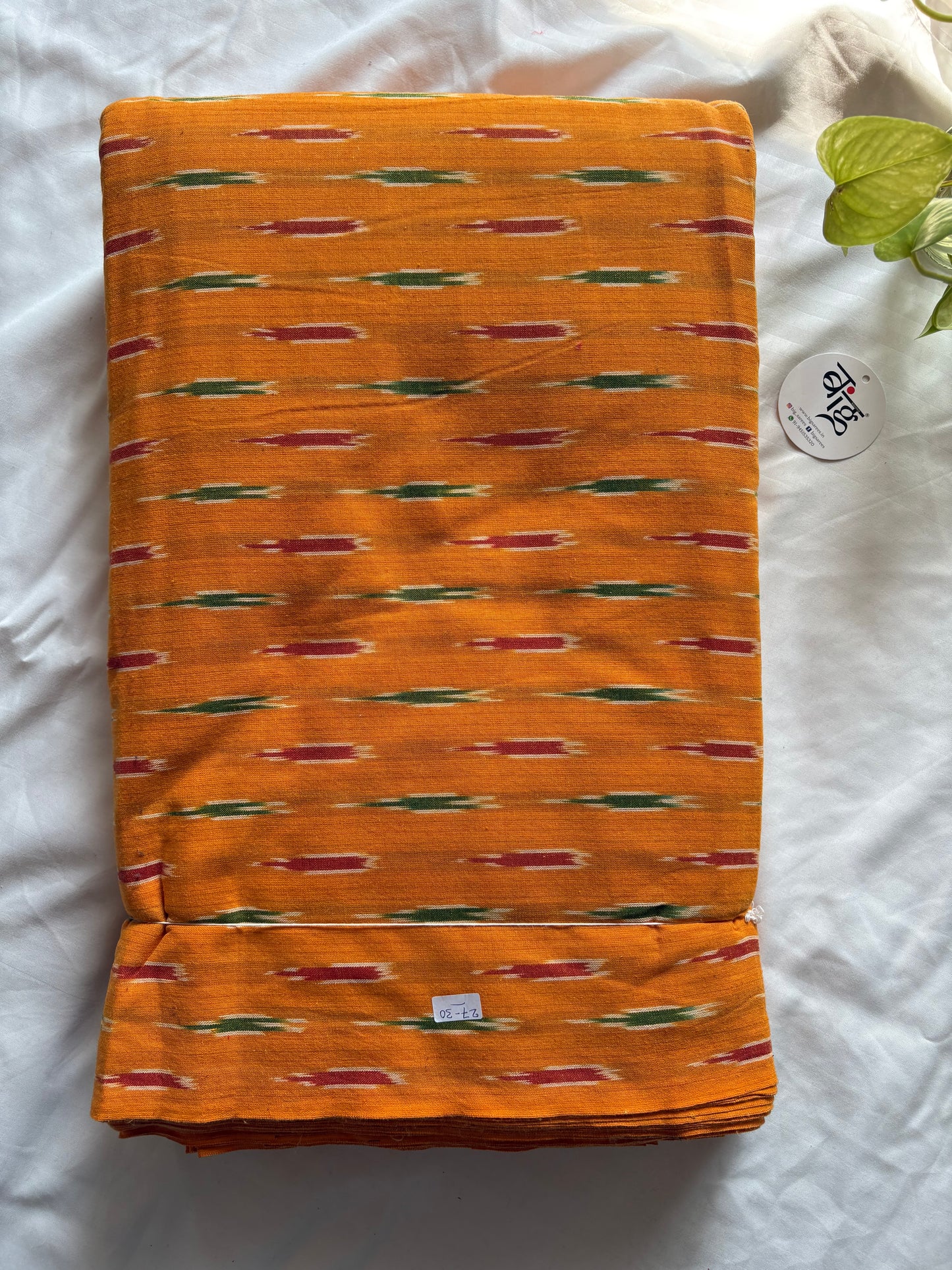Ikkat woven pure Cotton running fabric