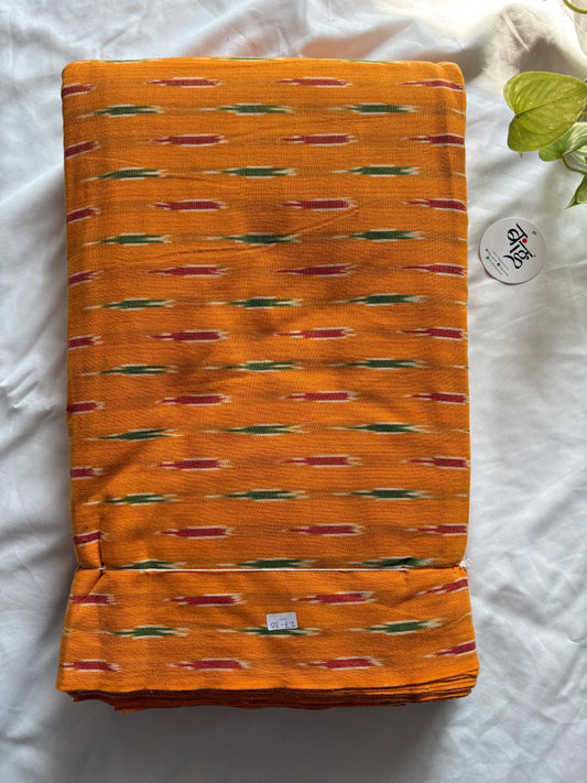 Ikkat woven pure Cotton running fabric