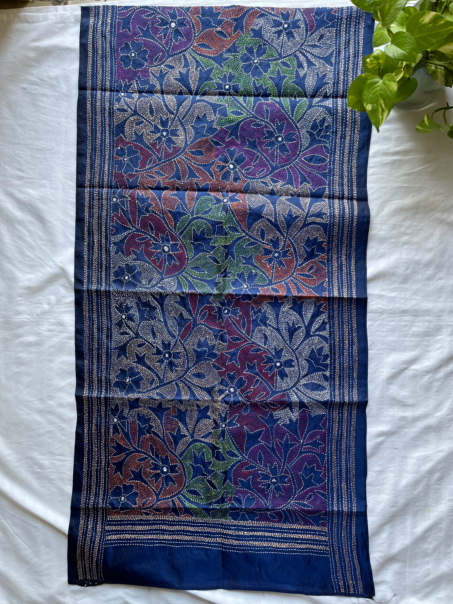 Kantha Art Silk Stole 22"