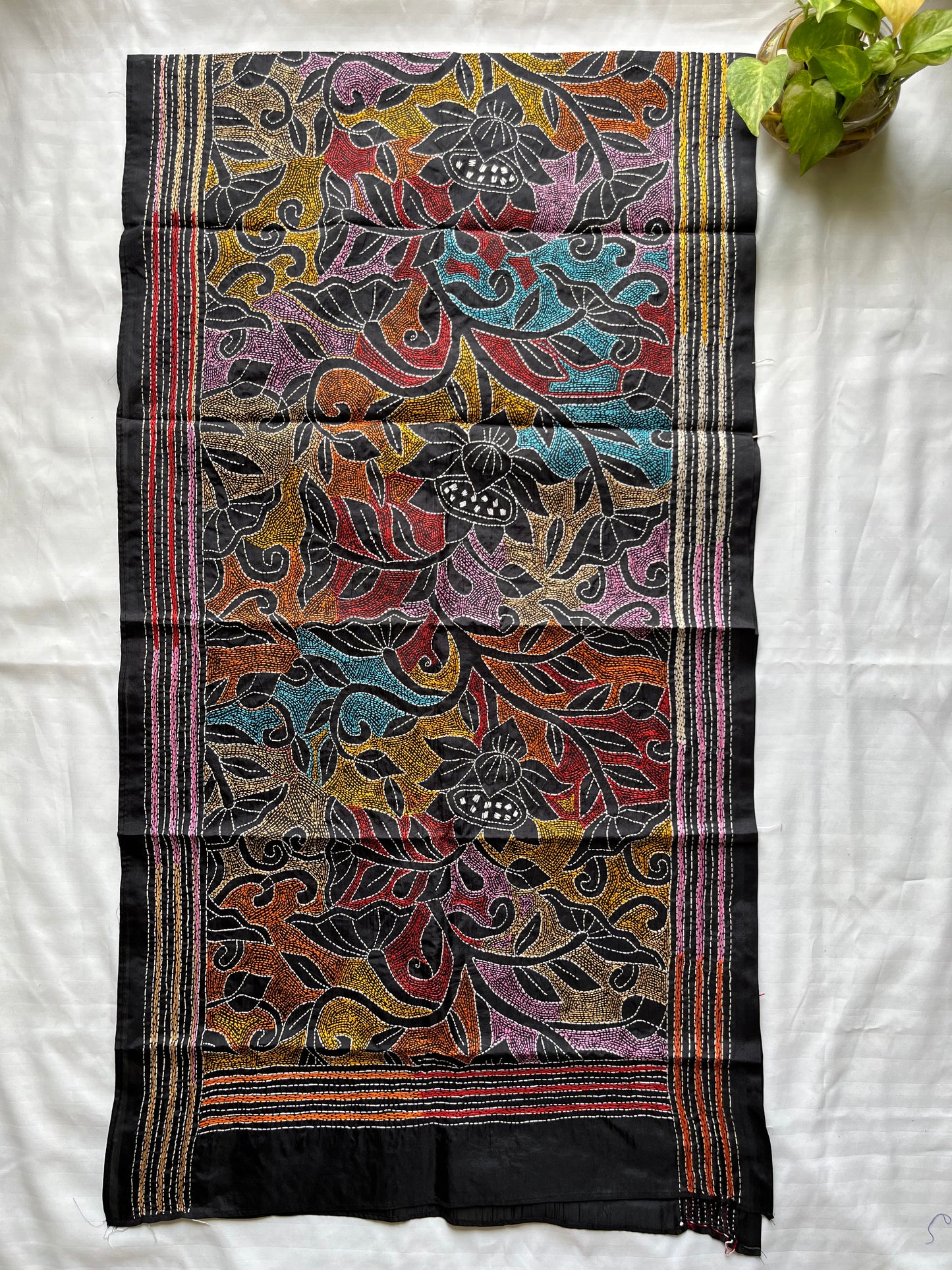 Kantha Art Silk Stole 22″