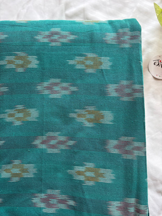 Ikkat woven pure Cotton running fabric