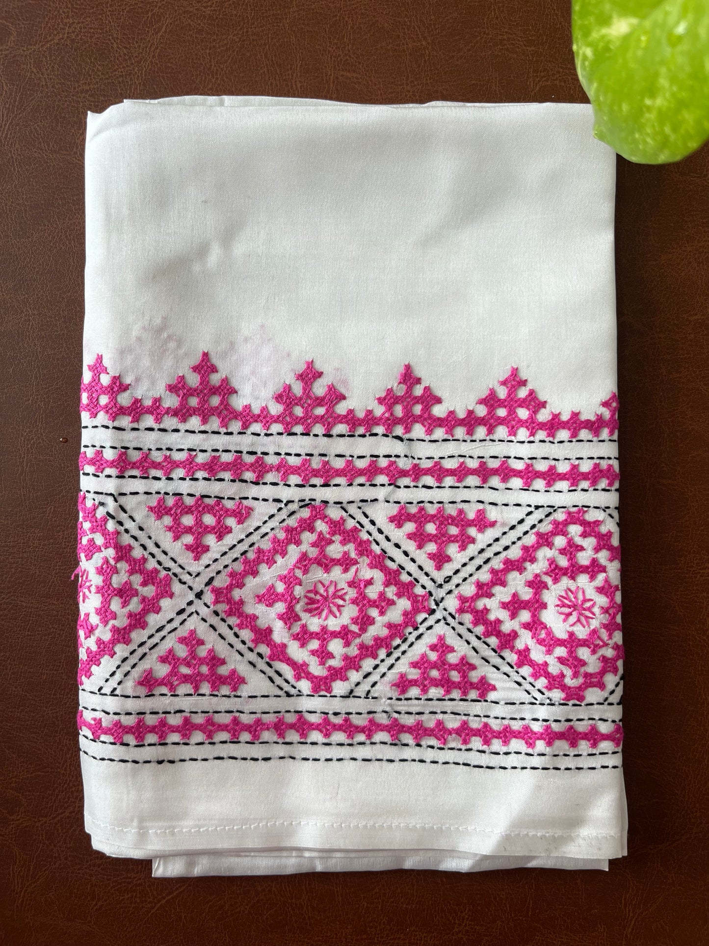 Gujrati work blouse pieces in art silk 1 mtr