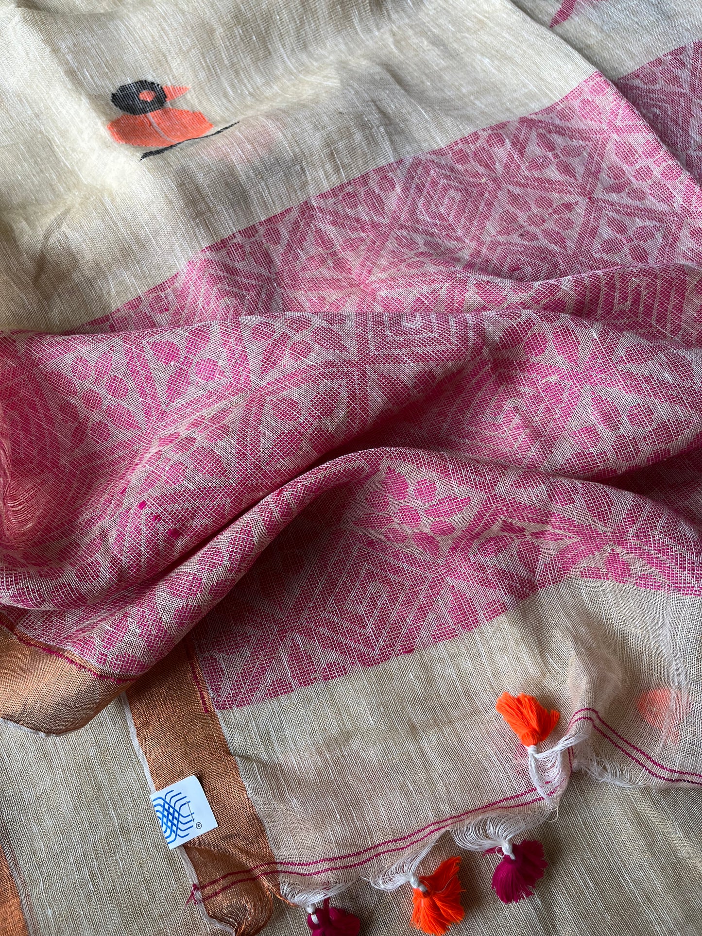 Linen By Linen Handloom Saree (Handloom Marked)