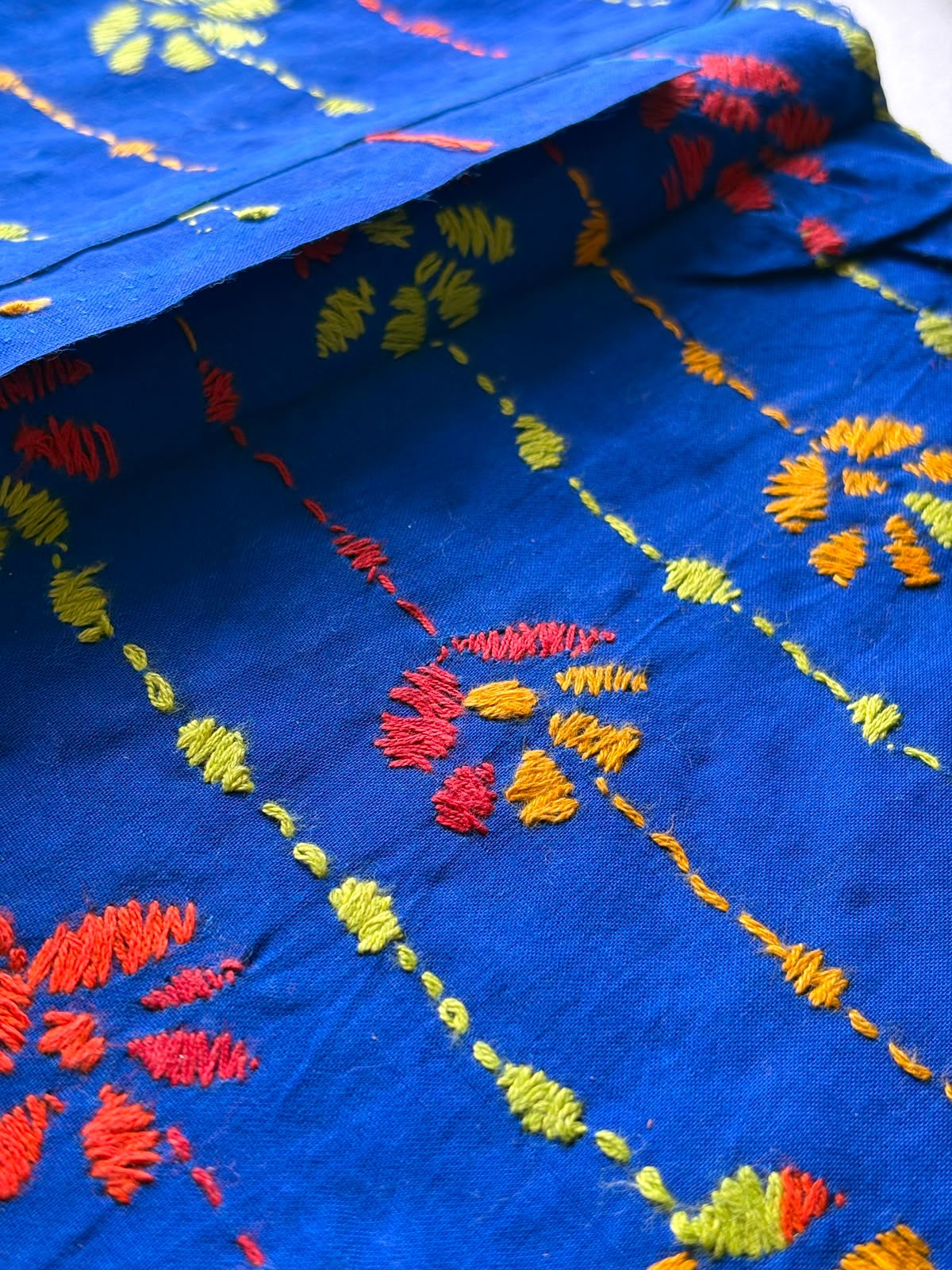 Kantha Stitch Blouse Piece | Cotton | 1 Meter