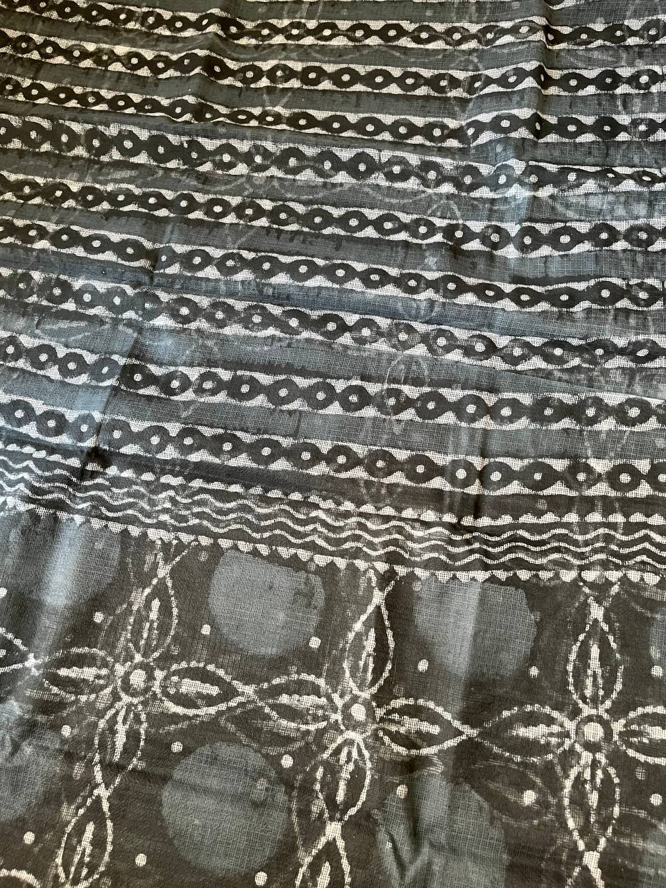 Handblock Printed With Natural Color Kota Doria Saree