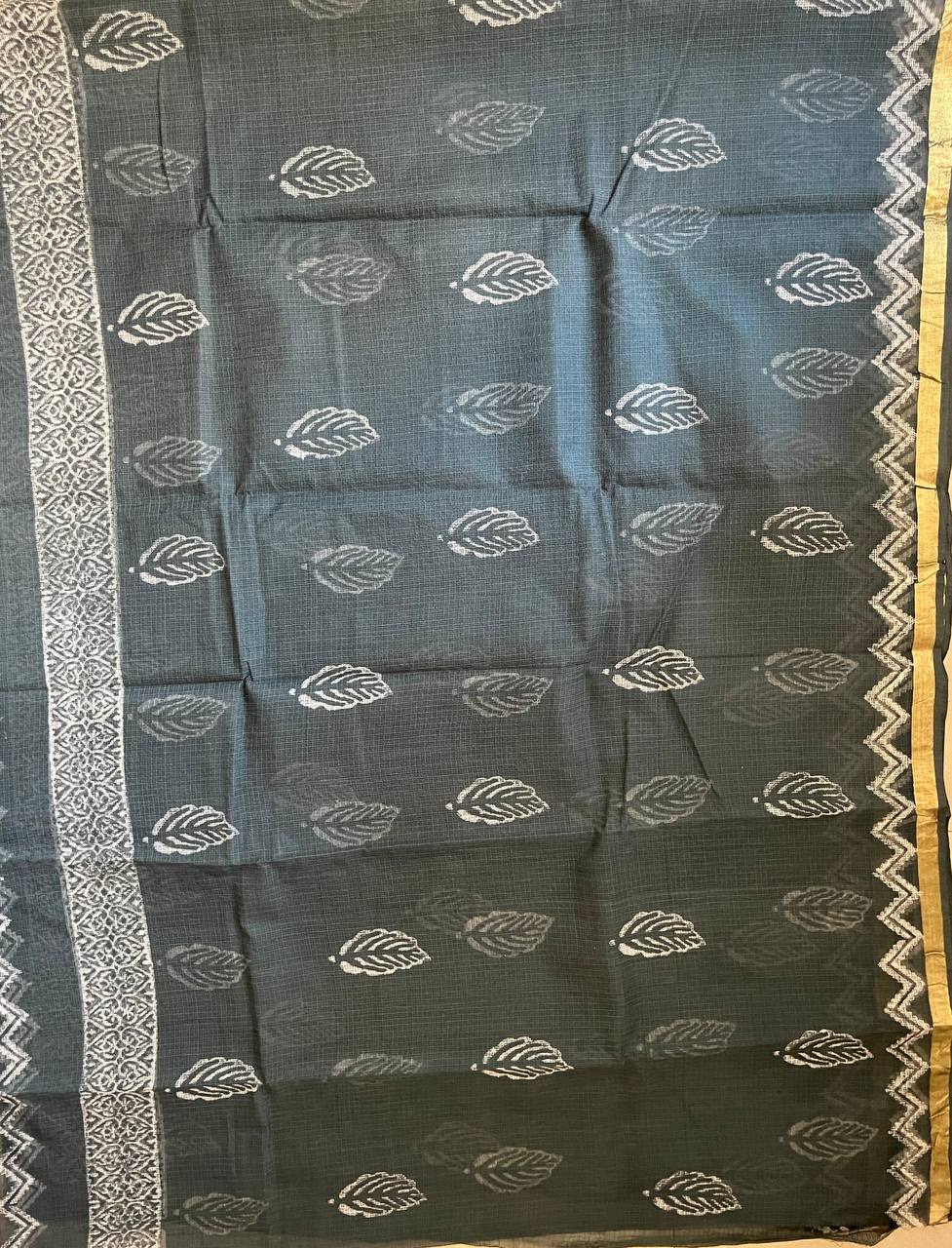 Handblock Printed With Natural Color Kota Doria Saree