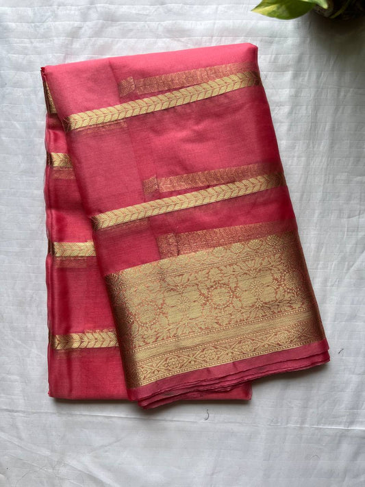 Banarasi Semi Georgette Silk Sarees with Unstitched Running Blouse