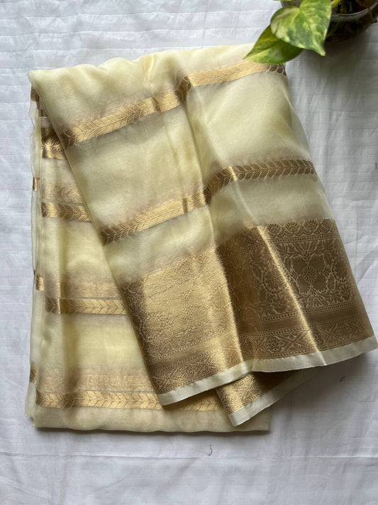 Banarasi Semi Georgette Silk Sarees with Unstitched Running Blouse