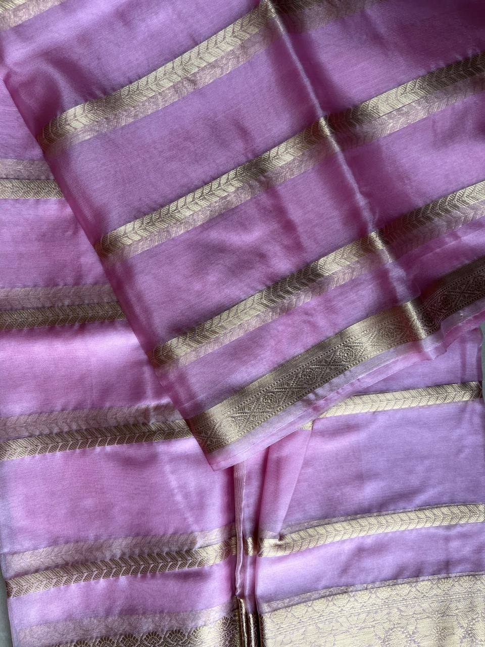 Banarasi Semi Georgette Silk Sarees with Unstitched Running Blouse