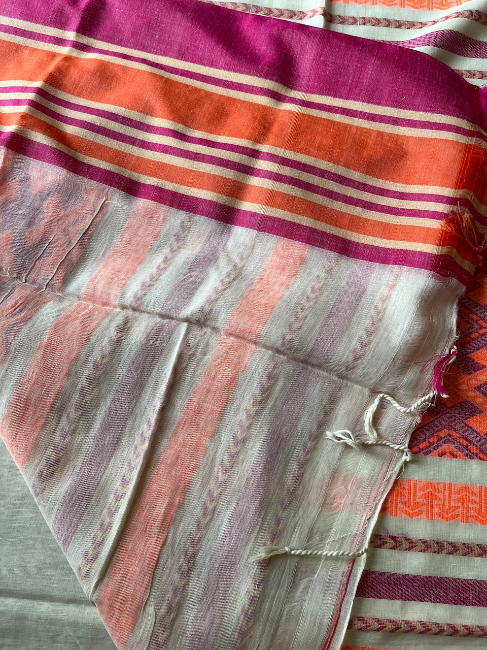 Handspun Mercerized Cotton Saree (Handloom Marked)