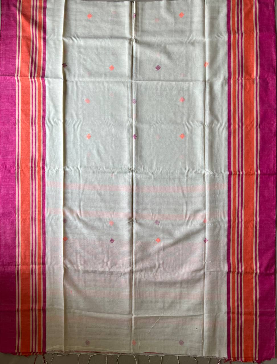 Handspun Mercerized Cotton Saree (Handloom Marked)