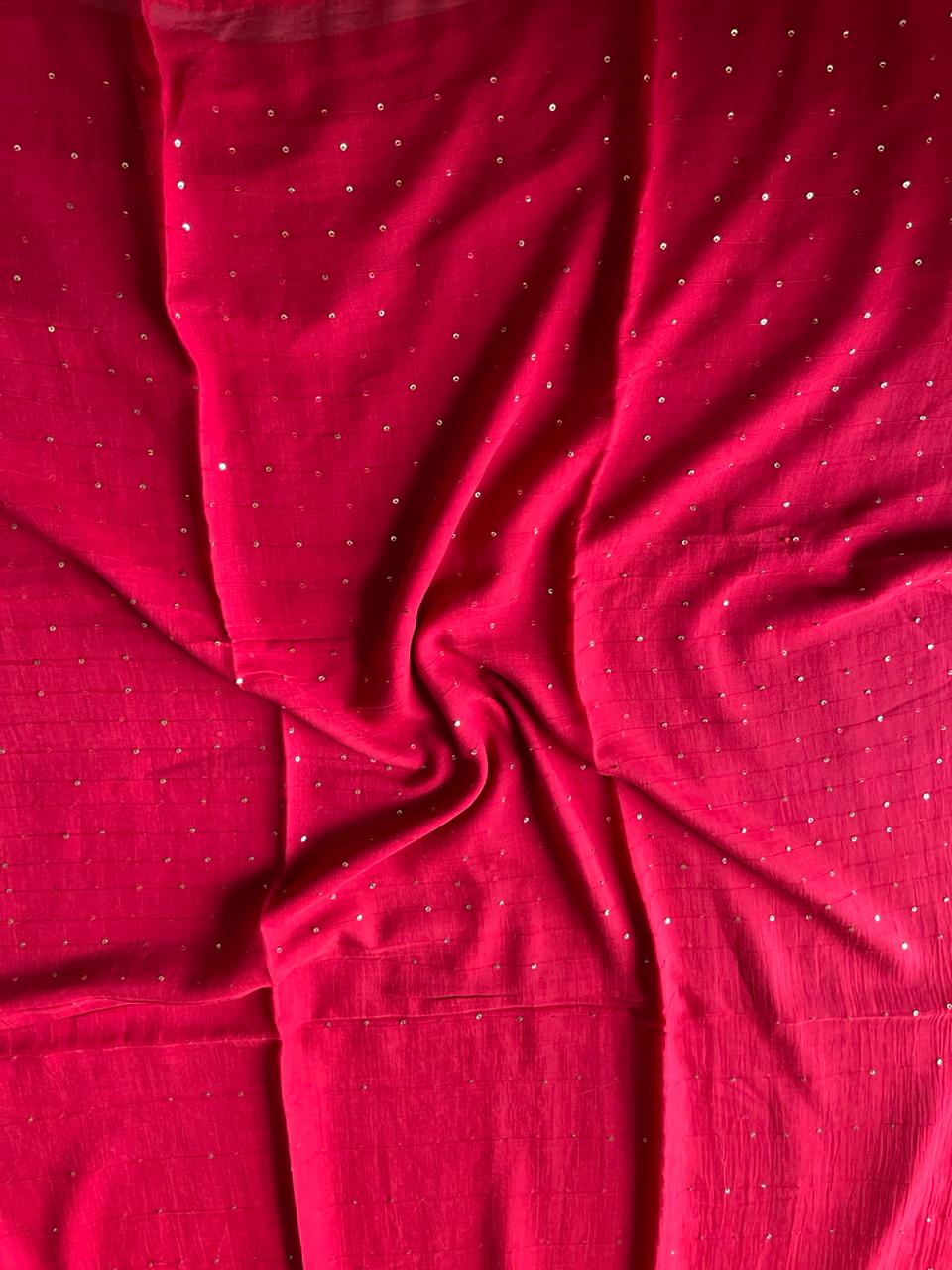 Jonaki Design Mul Cotton Saree-Red