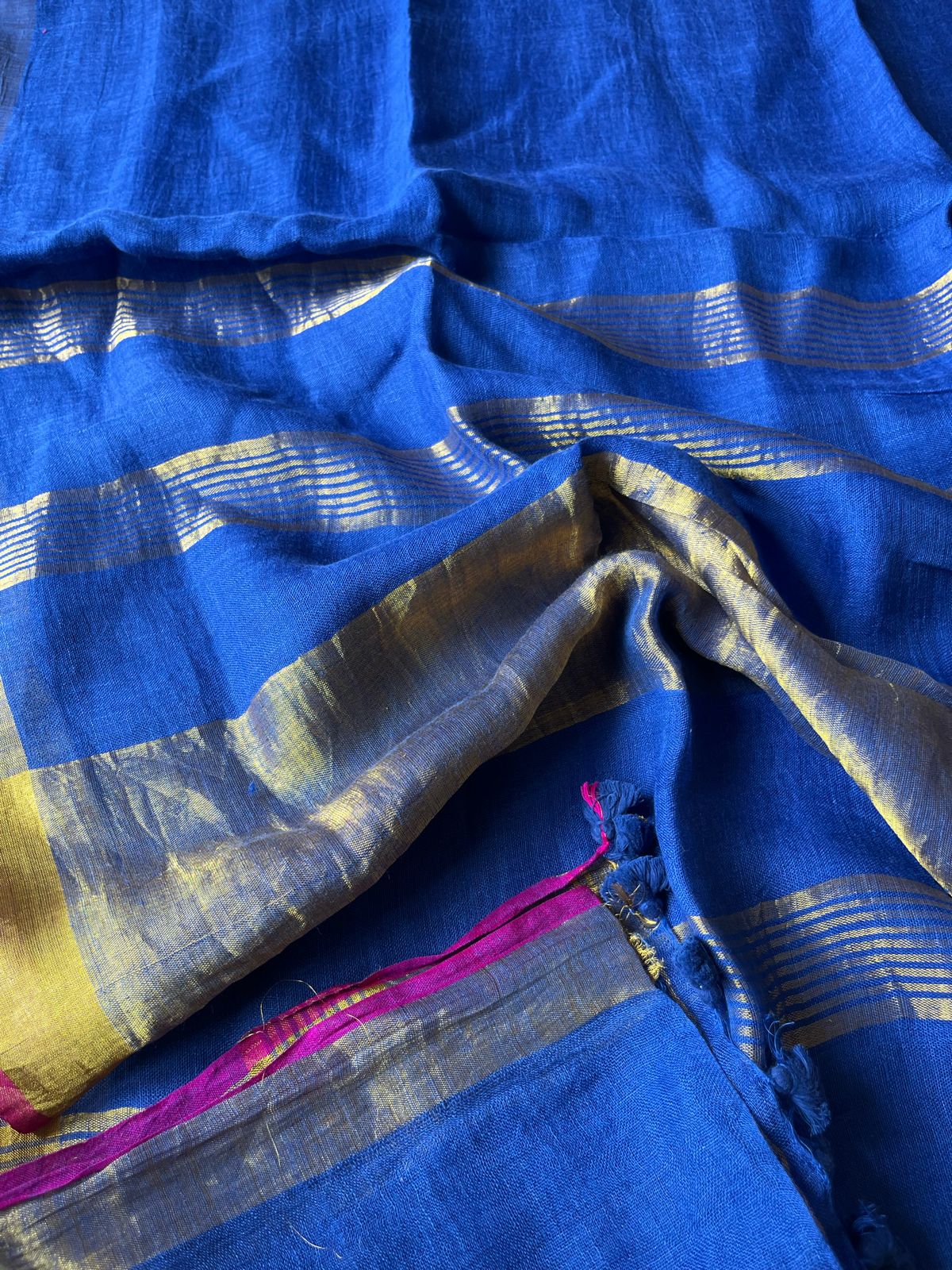 Maheshwari Linen By Linen Saree – Blue