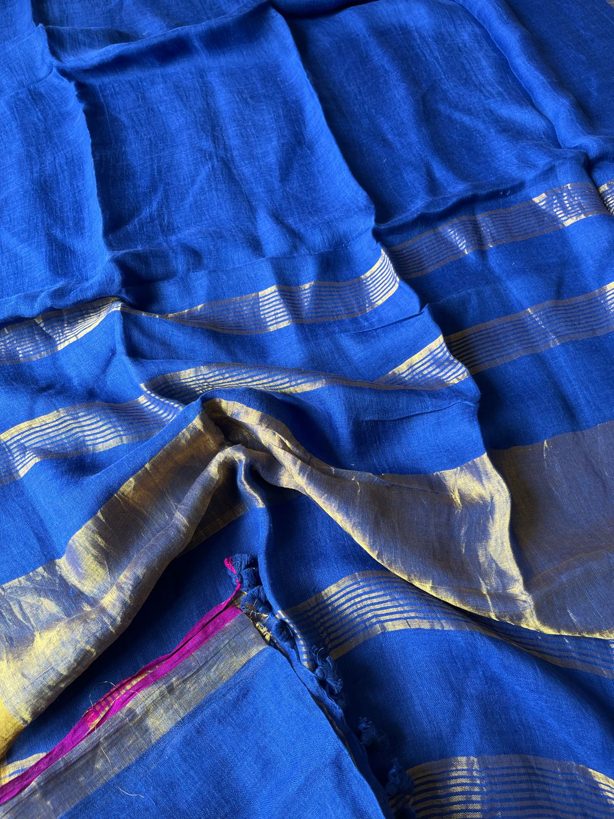 Maheshwari Linen By Linen Saree – Blue