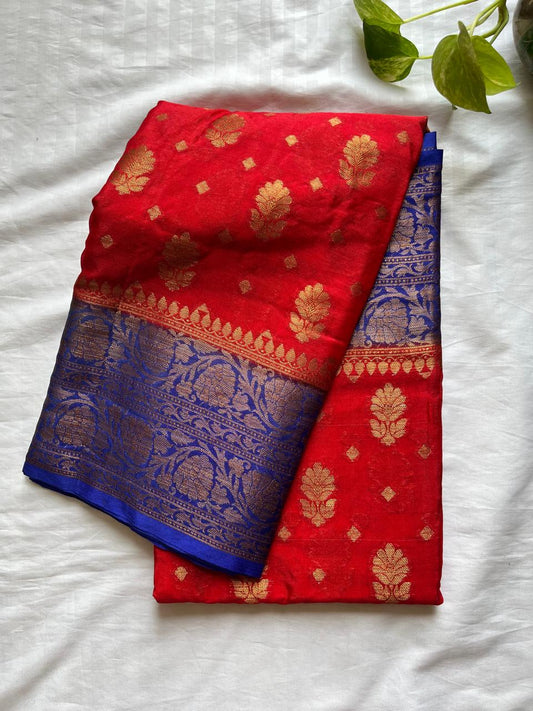 Banarasi Semi Georgette Sarees with Unstitched Running Blouse