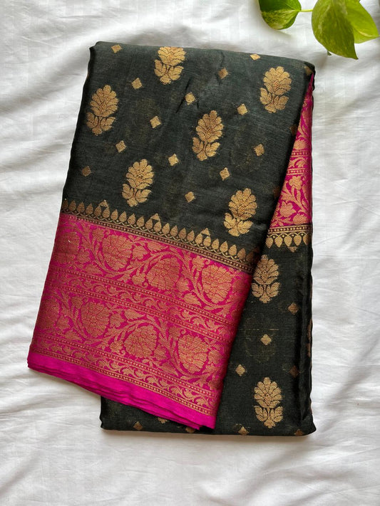 Banarasi Semi Georgette Sarees with Unstitched Running Blouse