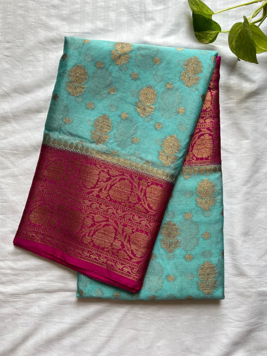 Banarasi Semi Georgette Sarees with Unstitched Running Blouse