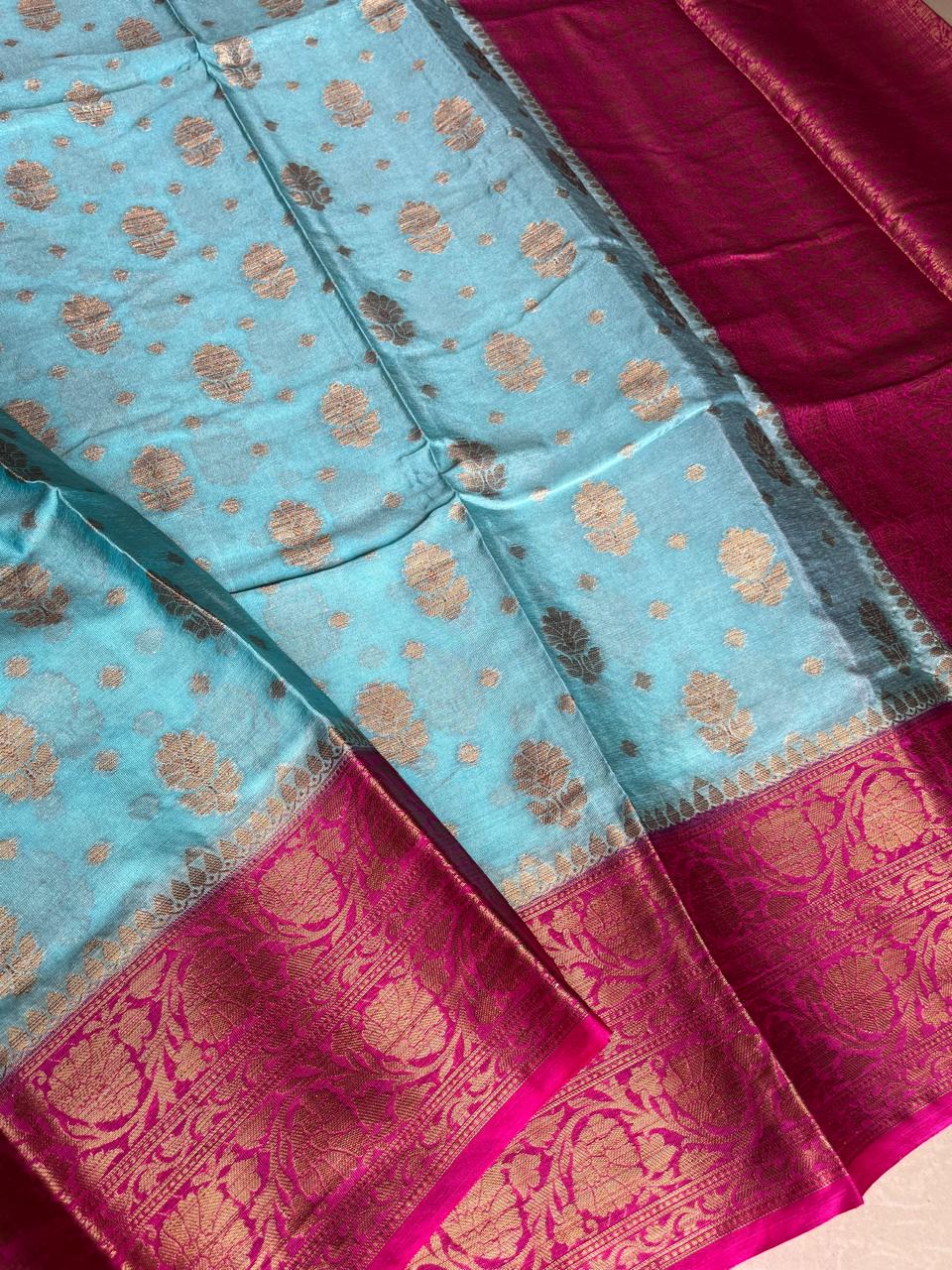 Banarasi Semi Georgette Sarees with Unstitched Running Blouse