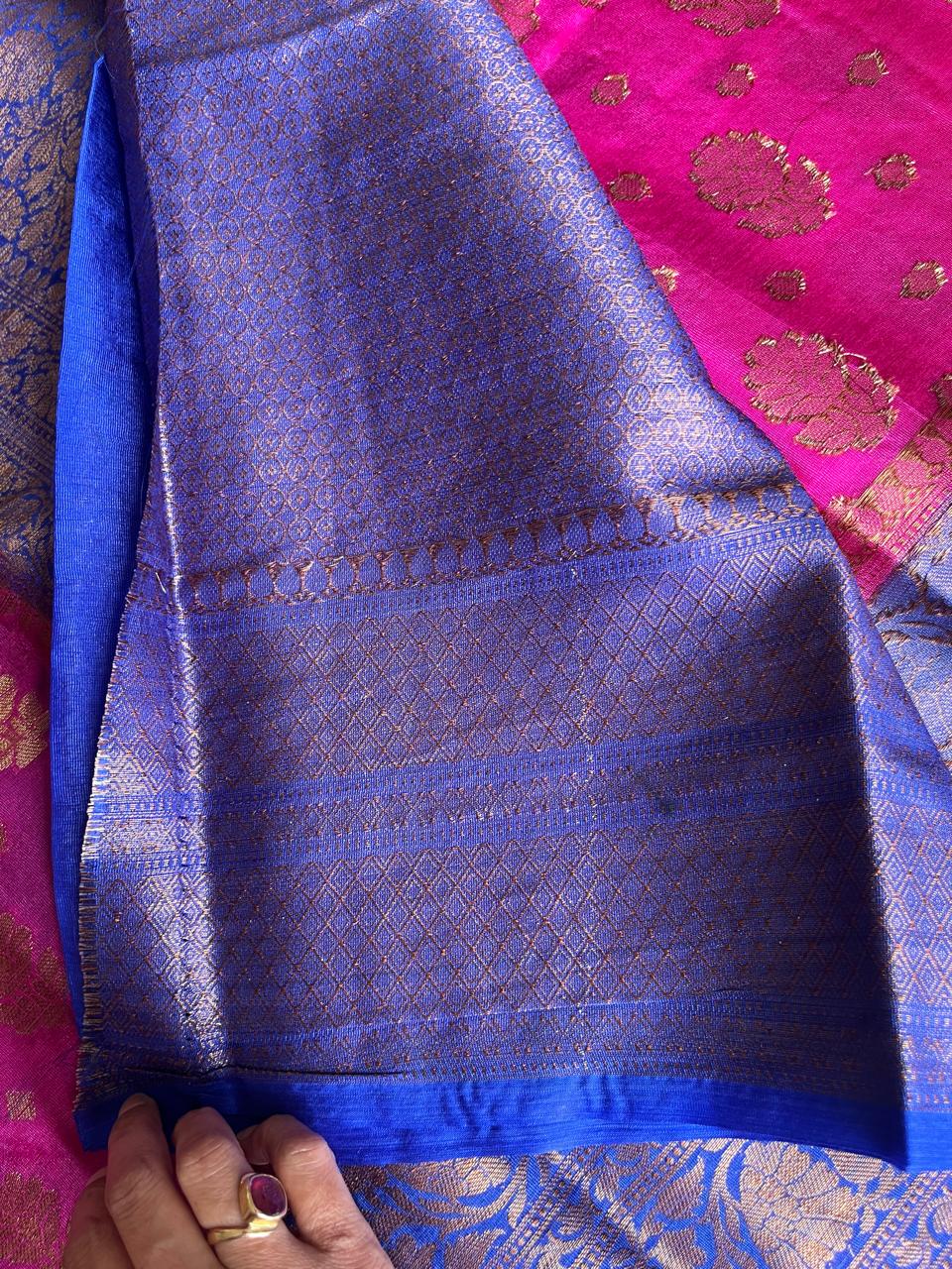 Banarasi Semi Georgette Sarees with Unstitched Running Blouse