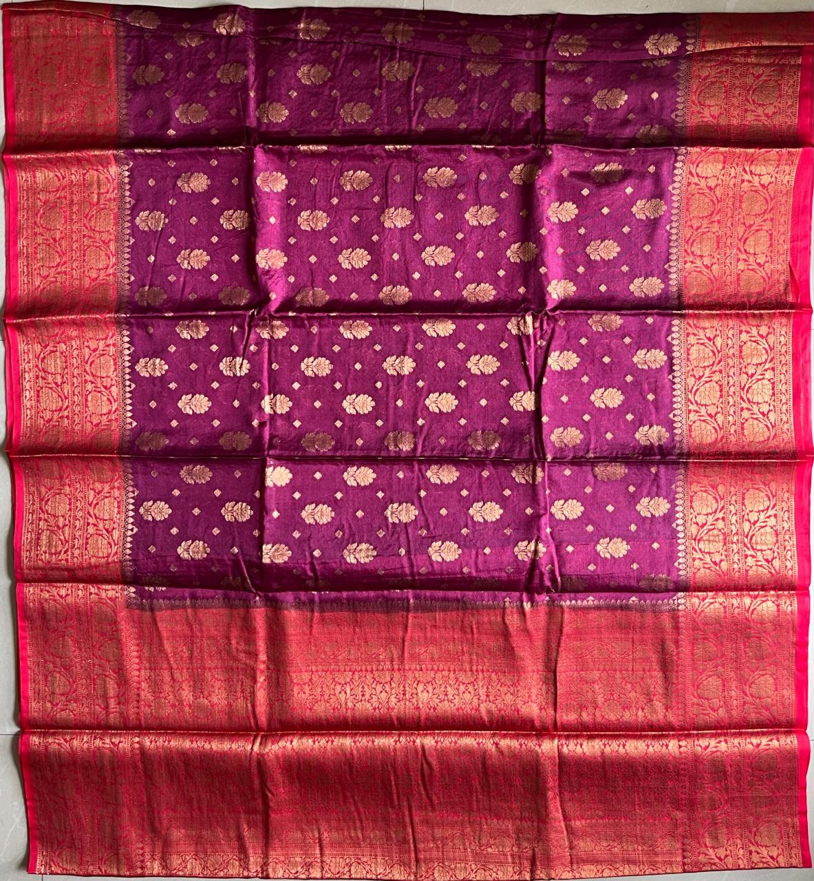 Banarasi Semi Georgette Sarees with Unstitched Running Blouse