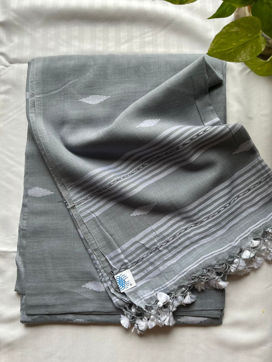 Mul Cotton handwoven Saree (Handloom Marked)