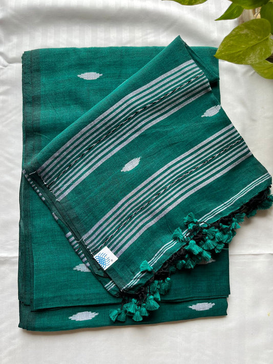 Mul Cotton handwoven Saree (Handloom Marked)