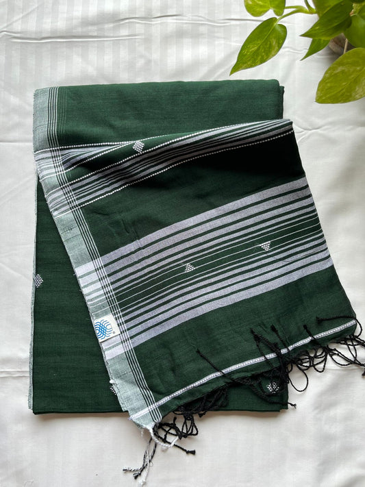 Mul Cotton handwoven Saree (Handloom Marked)