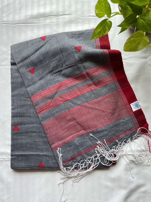 Mul Cotton handwoven Saree (Handloom Marked)