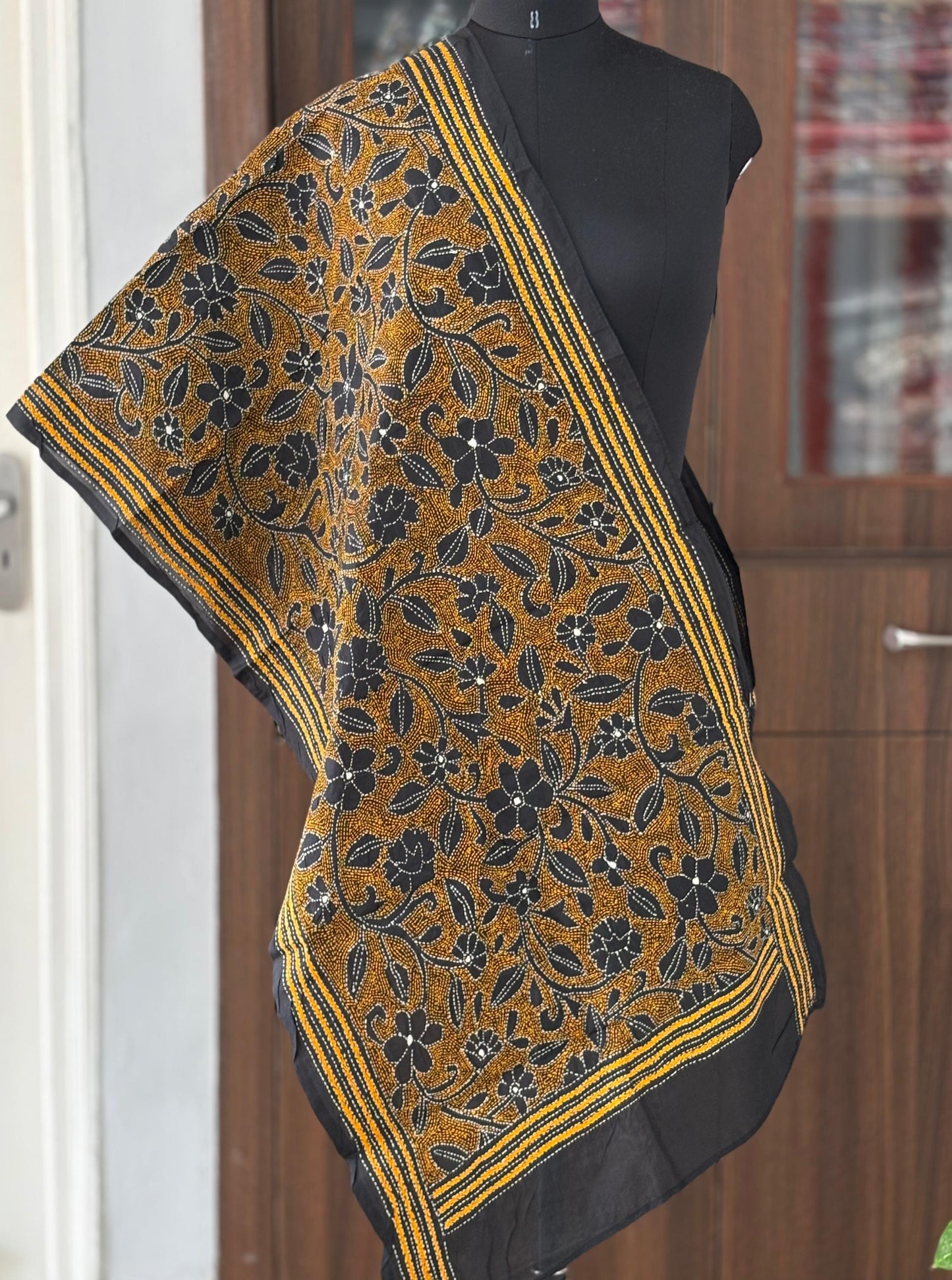 Kantha Art Silk Stole 22"