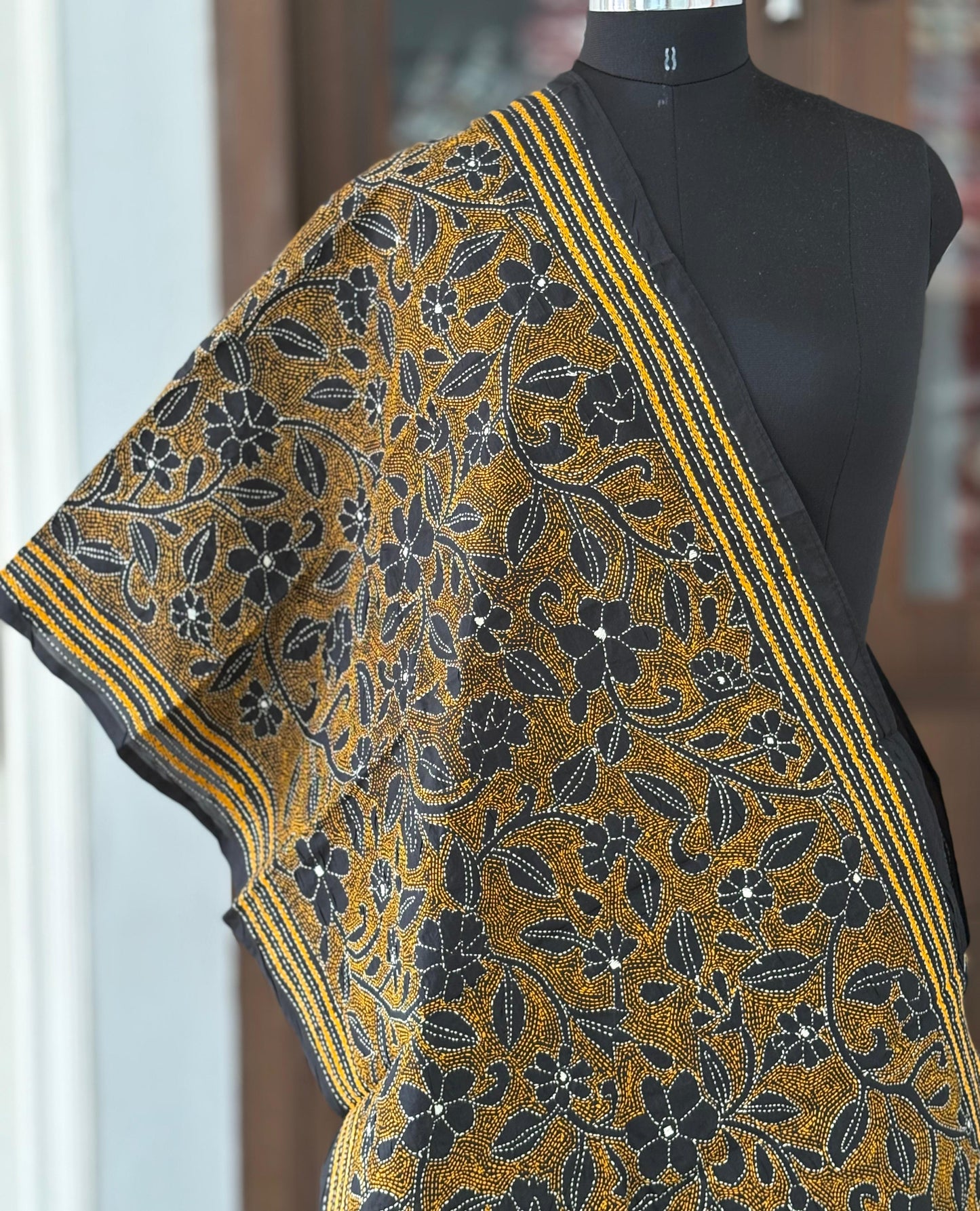 Kantha Art Silk Stole 22"