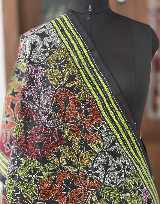 Kantha Art Silk Stole 22"