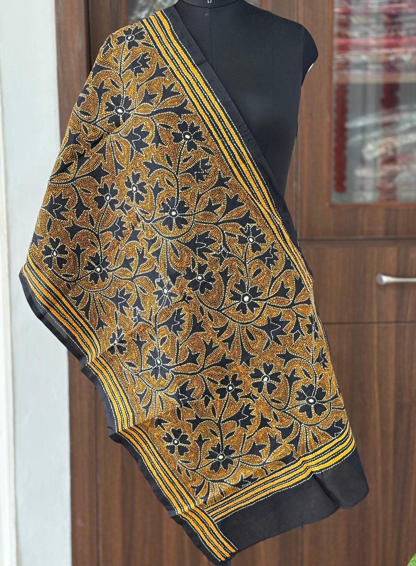 Kantha Art Silk Stole 22"