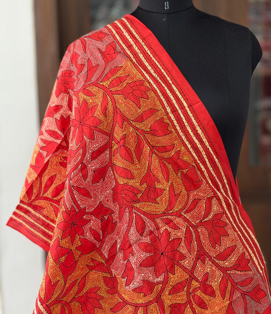 Kantha Art Silk Stole 22"