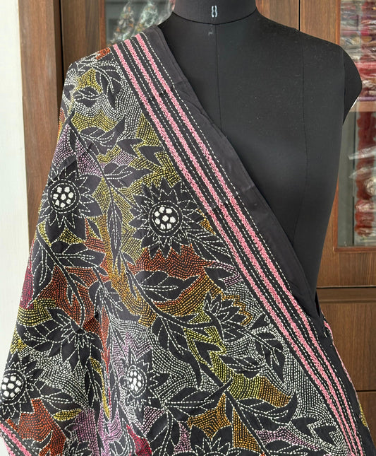 Kantha Art Silk Stole 22"
