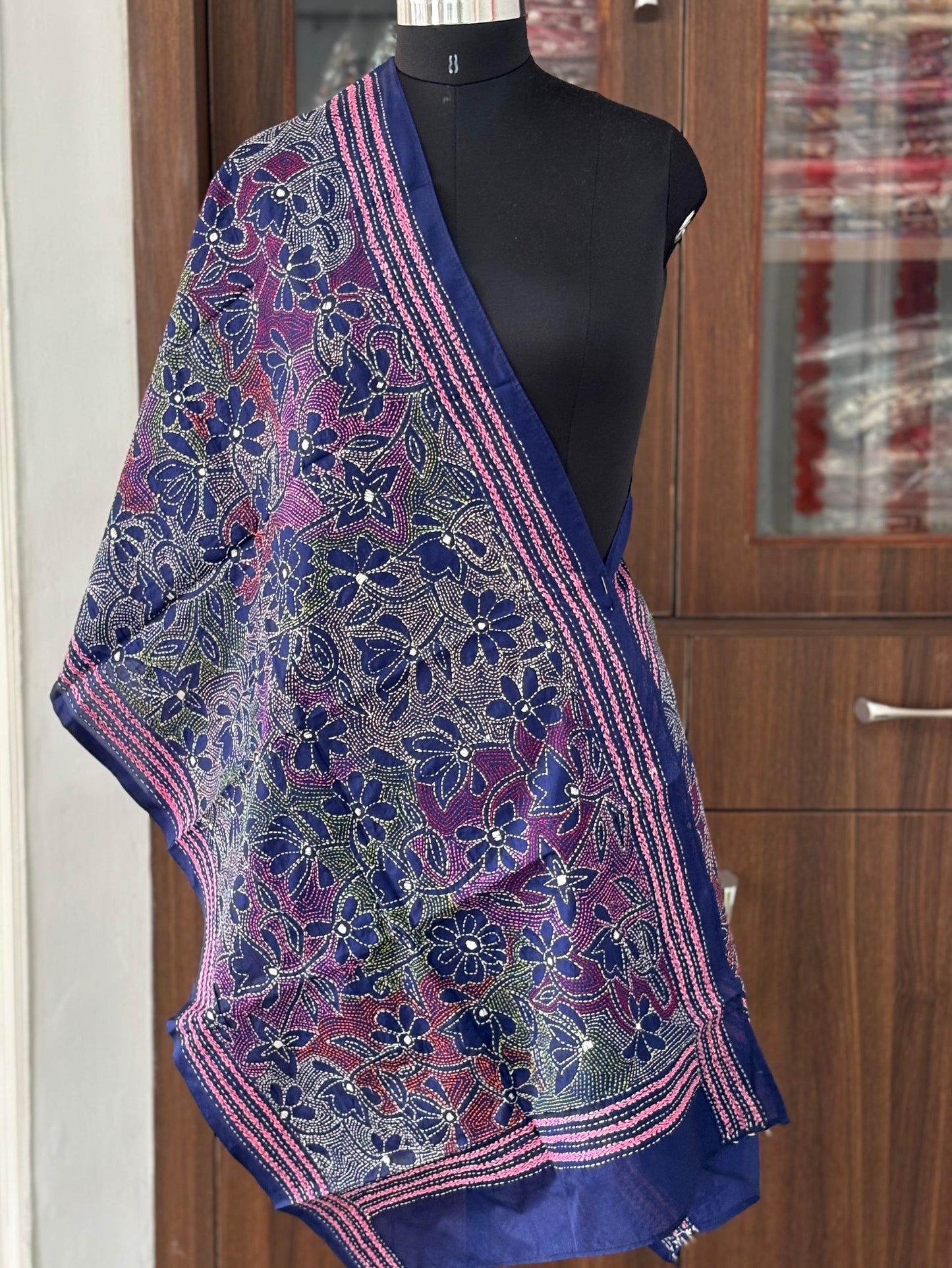 Kantha Art Silk Stole 22"