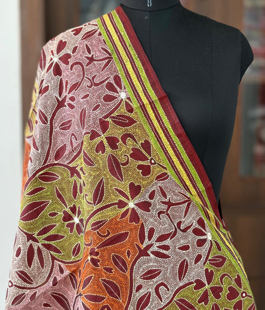 Kantha Art Silk Stole 22"