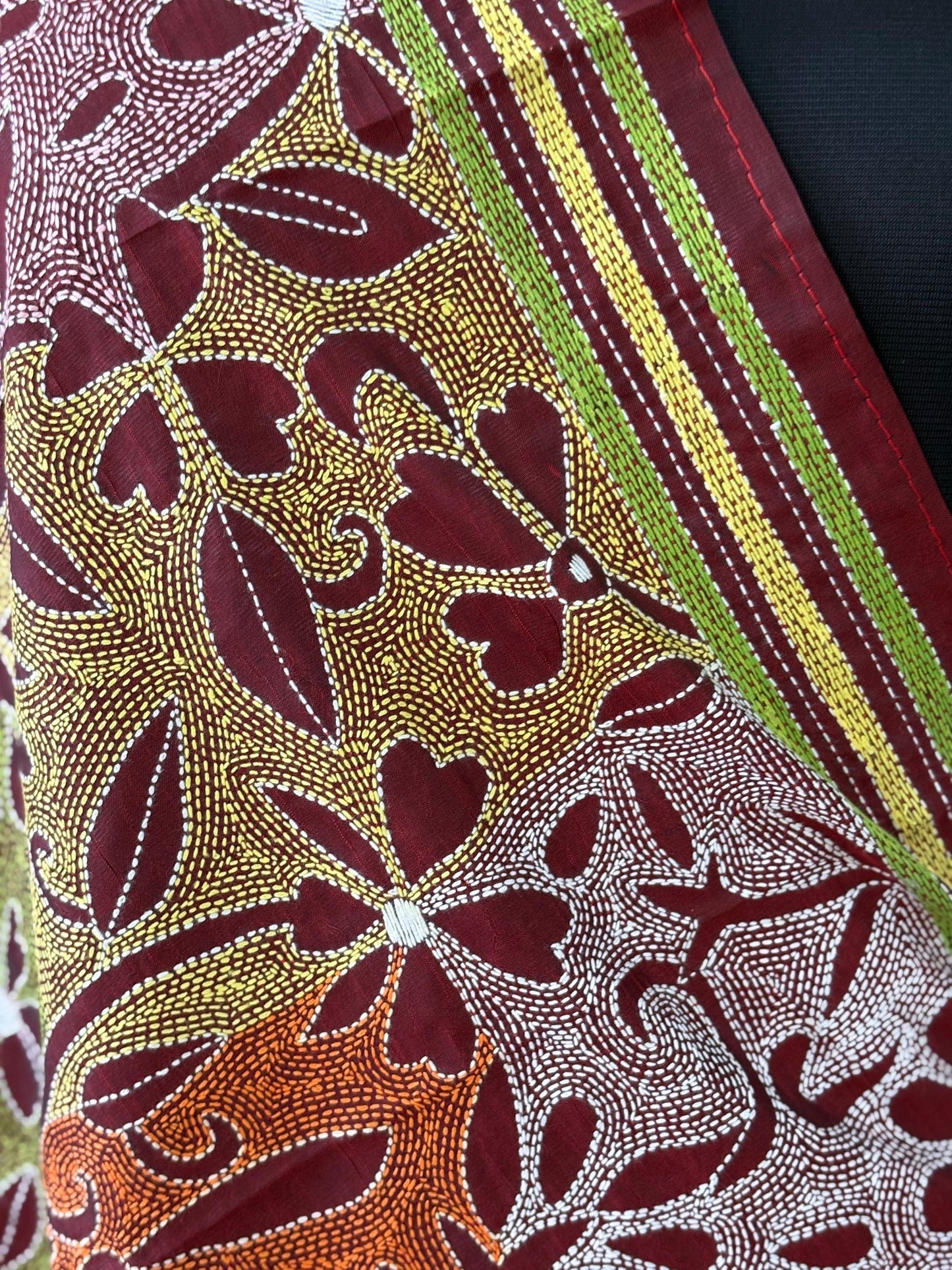 Kantha Art Silk Stole 22"